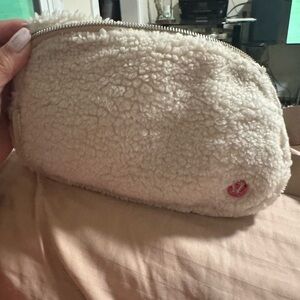 Cozy Cream Sherpa Pouch